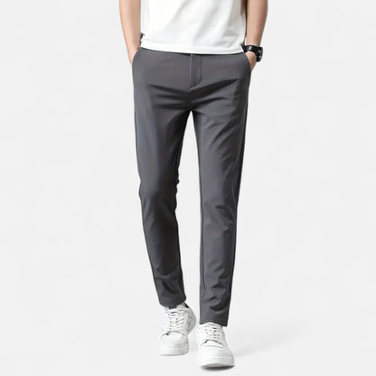 Riveromode | Men’s Mid-Rise Straight Leg Pants for Smart Casual Wear