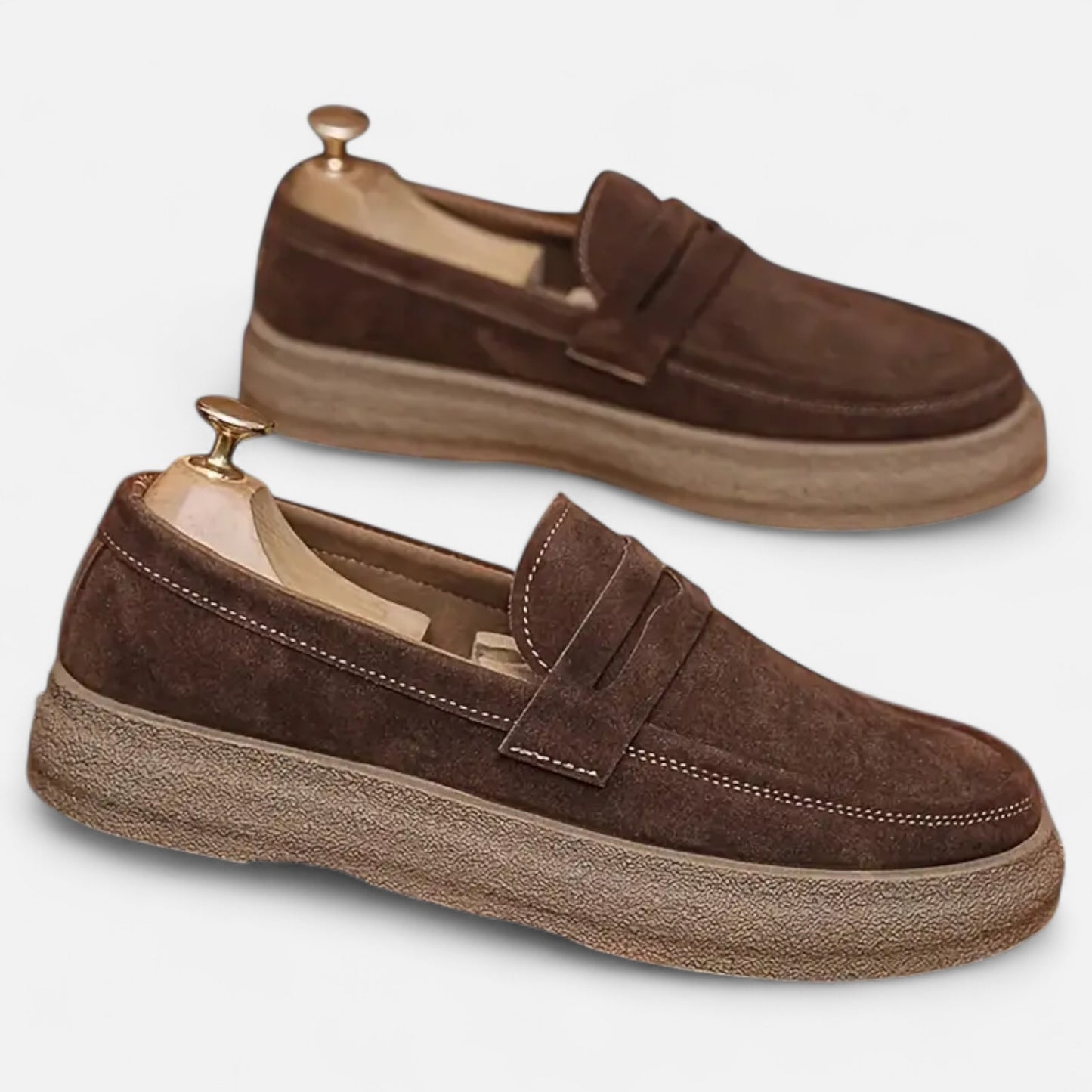 Riveromode | Men’s Suede Loafers – Smart Casual Slip-On Style
