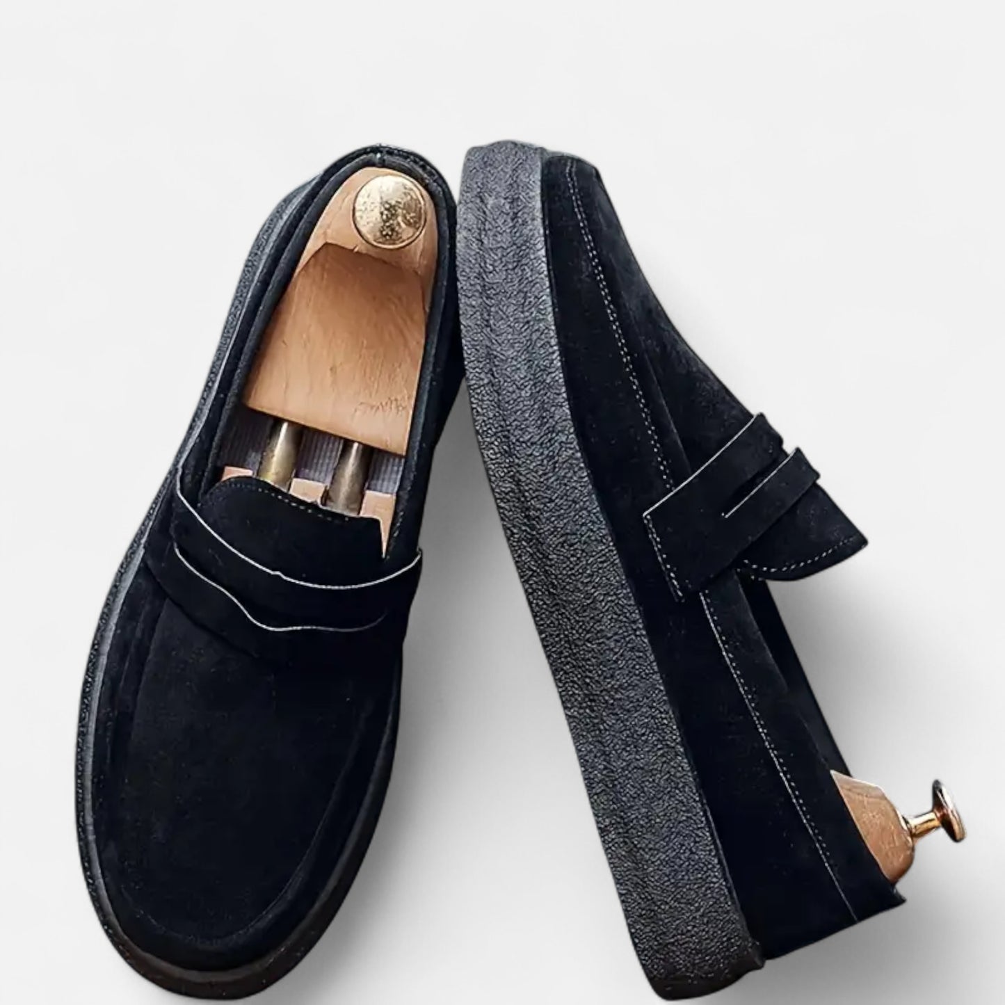 Riveromode | Men’s Suede Loafers – Smart Casual Slip-On Style