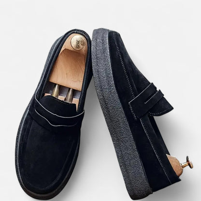 Riveromode | Men’s Suede Loafers – Smart Casual Slip-On Style