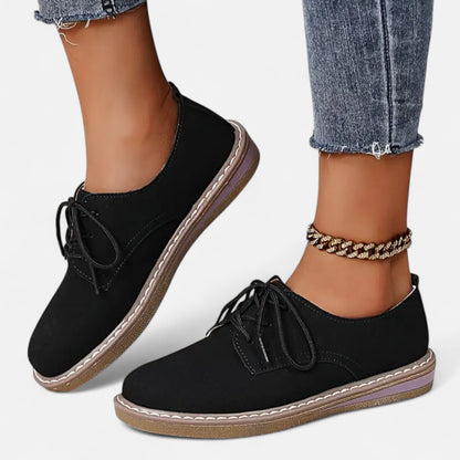 Riveromode | Women’s Lace-Up Oxford Shoes – Casual Flat Comfort