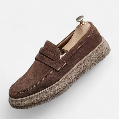 Riveromode | Men’s Suede Loafers – Smart Casual Slip-On Style