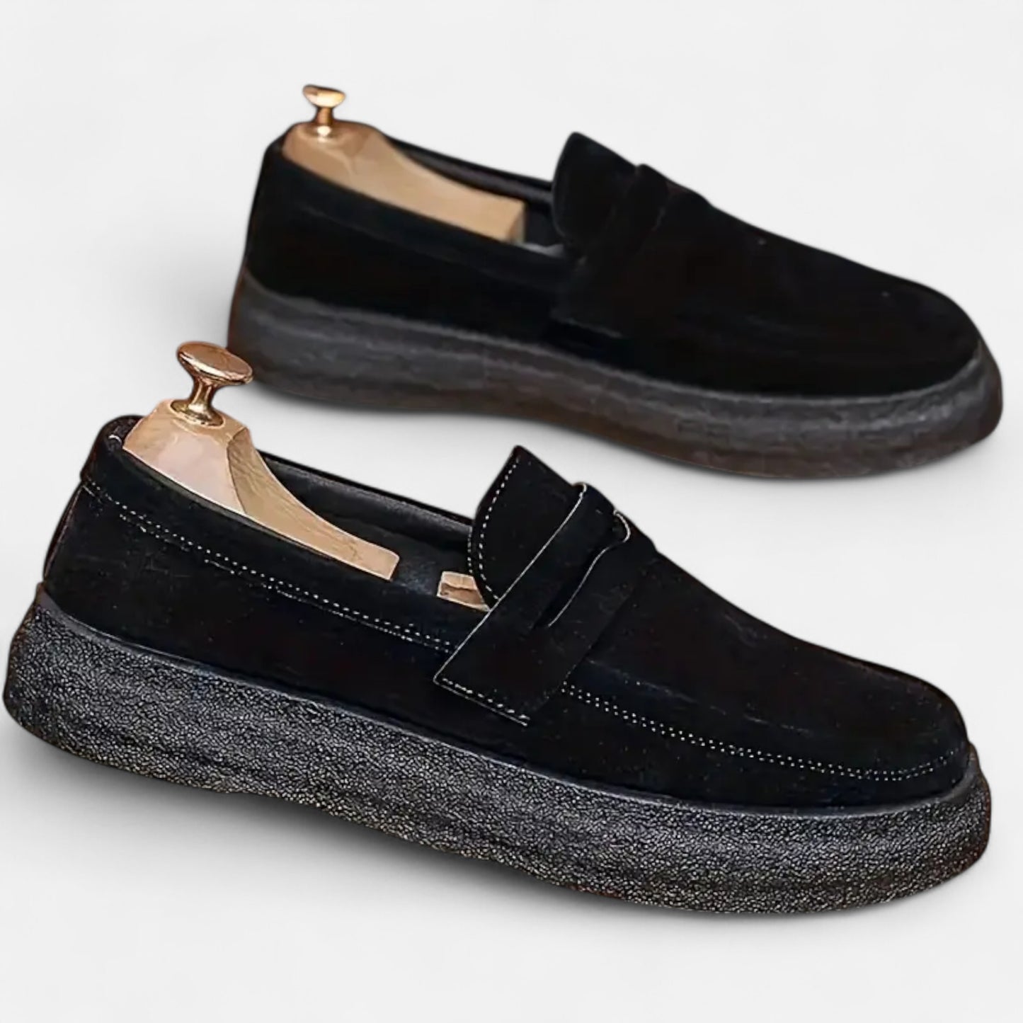 Riveromode | Men’s Suede Loafers – Smart Casual Slip-On Style