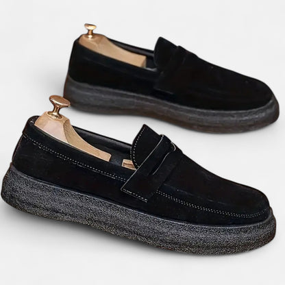 Riveromode | Men’s Suede Loafers – Smart Casual Slip-On Style