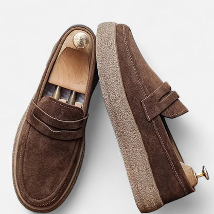 Riveromode | Men’s Suede Loafers – Smart Casual Slip-On Style
