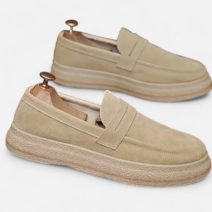 Riveromode | Men’s Suede Loafers – Smart Casual Slip-On Style