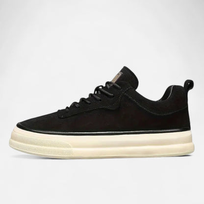 Riveromode | Men’s Suede Sneakers – Smart Casual White Sole
