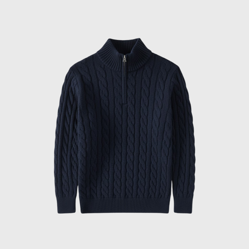 Rivero Mode | Men’s Heritage Half-Zip Cotton Sweater